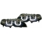 BMW E46 sedana/touringa (01-05) priekšējie lukturi, 3D LED eņģeļ acis, melni